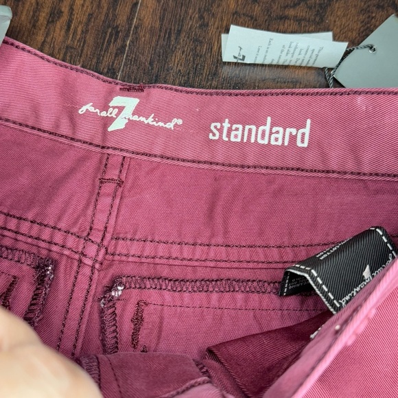 7 For All Mankind Standard Straight Leg Red Jeans Big Boys 10 women’s 25 NWT - Picture 5 of 15